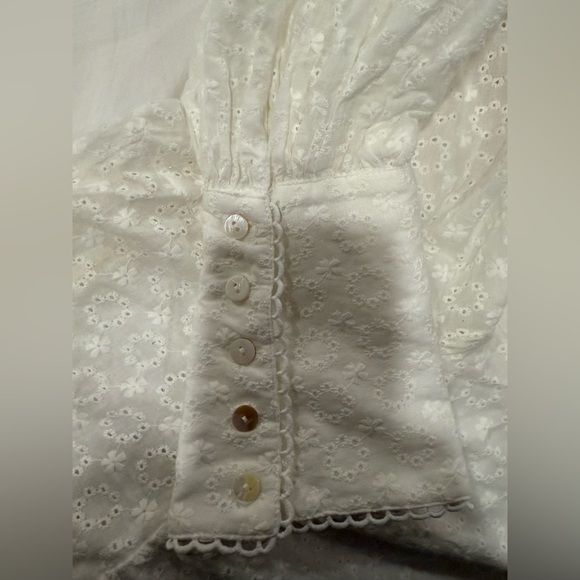 TIPTUPU Women's Bohemian Floral Print Button Down Long Lantern Sleeve Sz M - Picture 12 of 16